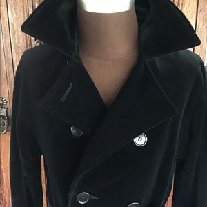 Vintage Velvet Trench Coat 100% Cotton SizeS